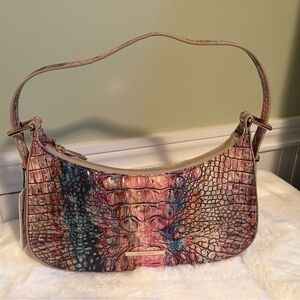 Brahmin Kyrie Intuition Crocodile Embossed Shoulder Bag